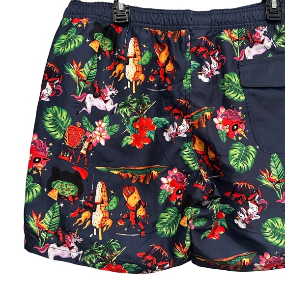 Marvel NEFF Deadpool Swim Trunks Mens Large Board Shorts Floral Superhero Print - Picture 5 of 7